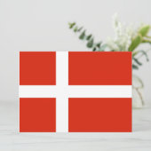 Pas je Dannebrog aan! partijuitnodiging Kaart (Staand voorkant)