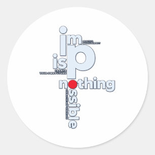 Pas Je Eigen Aan Ronde Sticker