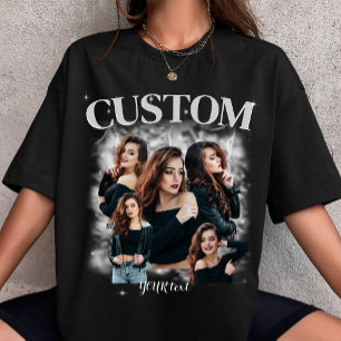 pas je eigen bootleg 90s rap tee foto hier aan t-shirt