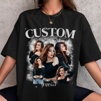pas je eigen bootleg 90s rap tee foto hier aan t-shirt