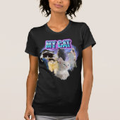 Pas je eigen Cat Bootleg 90's Style Photo T-shirt (Voorkant)