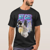 Pas je eigen Cat Bootleg 90's Style Photo T-shirt (Voorkant)