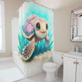 Pas je eigen douchegordijn aan met Zeeen schildpad (In situ)