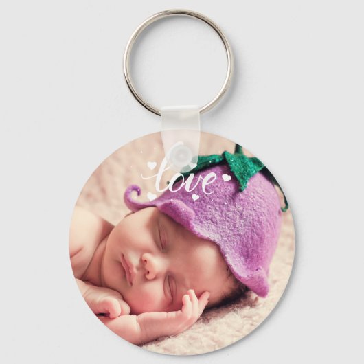 Pas je eigen foto aan sleutelhanger (Voorkant)