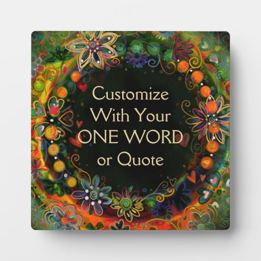 Pas je eigen Fun Floral  Inspirivity aan Fotoplaat (Voorkant)