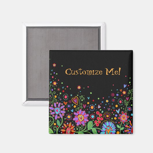 Pas je eigen Fun Floral Inspirivity Magnet aan (Voorkant / Achterkant)