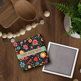 Pas je eigen Fun Floral Inspirivity Magnet aan