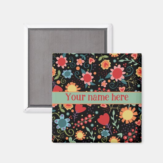 Pas je eigen Fun Floral Inspirivity Magnet aan (Voorkant / Achterkant)