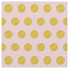 Pas je eigen goudpolka-puntenpatroon in roze aan stof