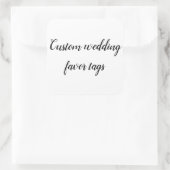 Pas je eigen huwelijksgunst aan vierkante sticker (Tas)