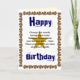 Pas je eigen kaart aan papa aan