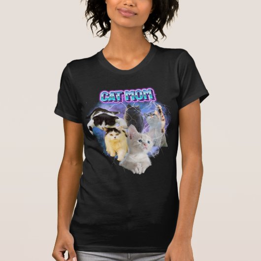 Pas je eigen kat mam bootleg 90s stijl foto t-shirt (Voorkant)