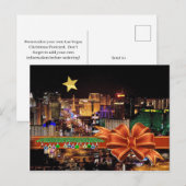 Pas je eigen kerstBriefkaart in Las Vegas aan Briefkaart (Voorkant / Achterkant)