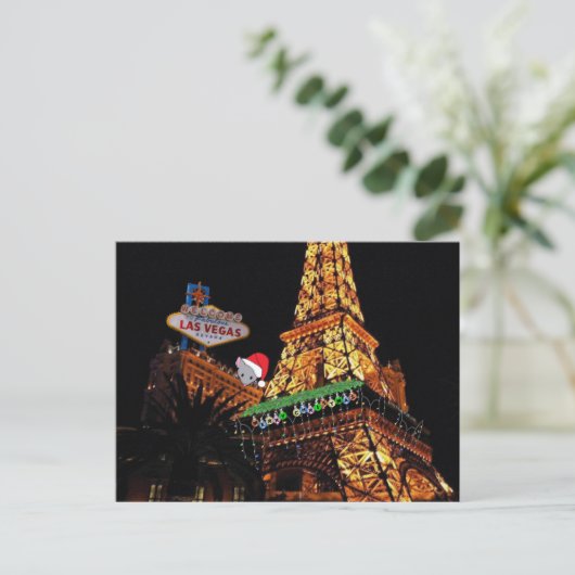 Pas je eigen kerstBriefkaart in Las Vegas aan Briefkaart (Staand voorkant)