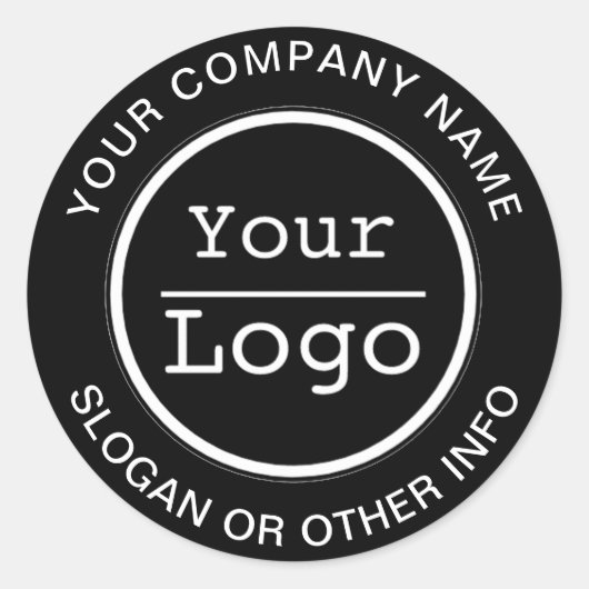 Pas je eigen klassieke ronde sticker aan (Voorkant)