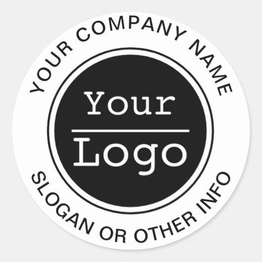 Pas je eigen klassieke ronde sticker aan (Voorkant)