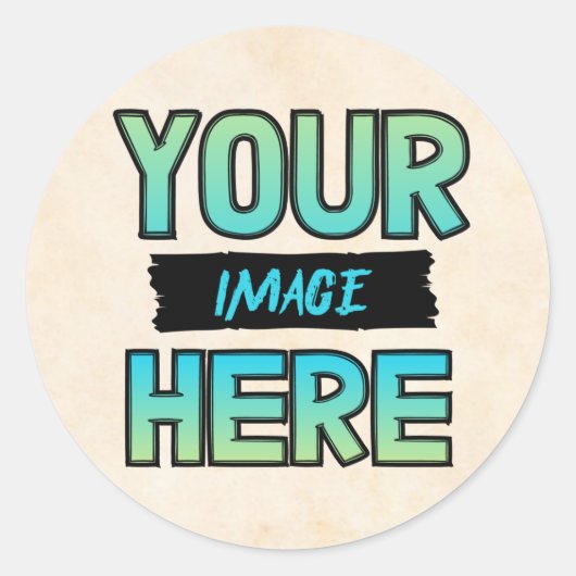 Pas je eigen klassieke ronde Stickers aan! (Voorkant)