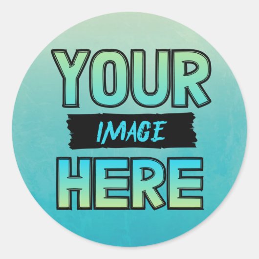 Pas je eigen klassieke ronde Stickers aan! (Voorkant)