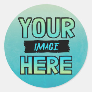 Pas je eigen klassieke ronde Stickers aan!