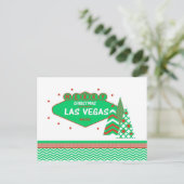 Pas je eigen Las Vegas Kerstmis Briefkaart aan. (Staand voorkant)