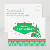 Pas je eigen Las Vegas Kerstmis Briefkaart aan. (Voorkant / Achterkant)