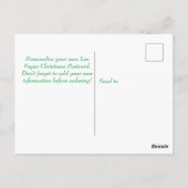 Pas je eigen Las Vegas Kerstmis Briefkaart aan. (Achterkant)