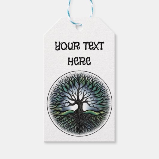 Pas je eigen levensboom aan cadeaulabel (Voorkant)