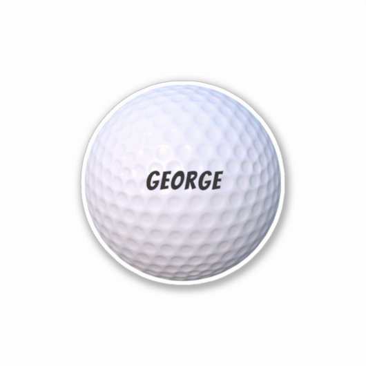 Pas je eigen objecten aan. Golf Ball bijvoorbeeld Sticker (Voorkant)
