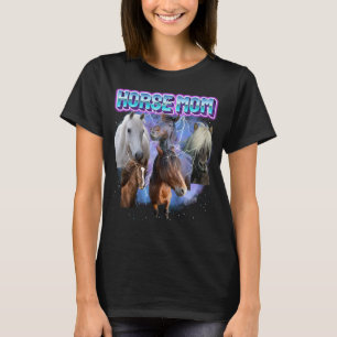 Pas je eigen paard mam bootleg stijl foto t-shirt