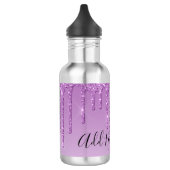 Pas je eigen paarse glitter aan waterfles (Links)