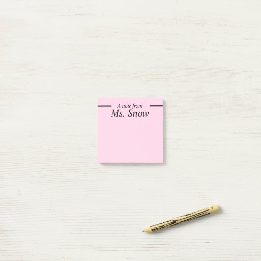 Pas je eigen plakbiljetten aan - Roze Post-it® Notes (Op bureau)