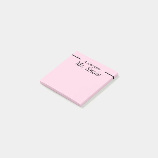 Pas je eigen plakbiljetten aan - Roze Post-it® Notes (Schuin)
