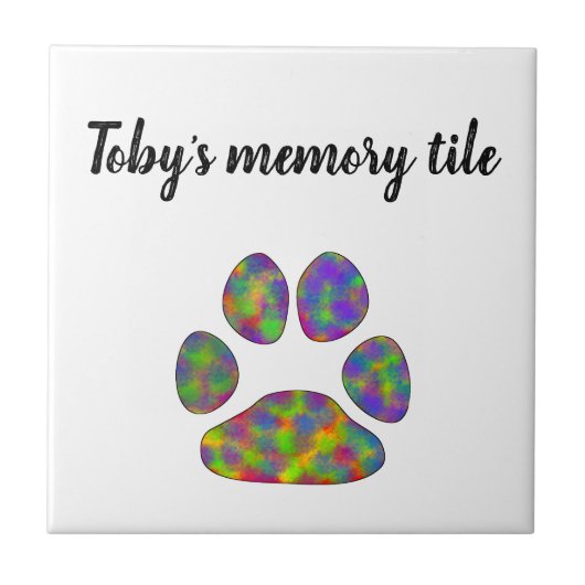 Pas je eigen tegel aan. Afdrukontwerp plakken Tegeltje (Voorkant)