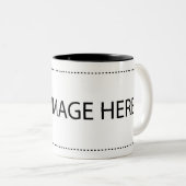 Pas je eigen tweekleurige koffiemok (Voorkant rechts)