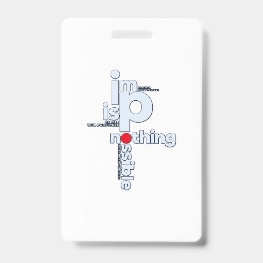 Pas Je Eigen Verticale Plastic Badge Aan (Voorzijde)