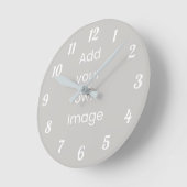 Pas je eigen (witte nummers) wandklok aan (Hoek)
