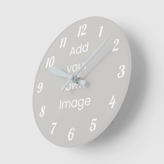 Pas je eigen (witte nummers) wandklok aan (Hoek)