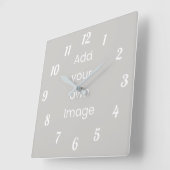 Pas je eigen (witte nummers) wandklok aan (Hoek)