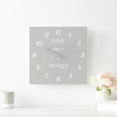 Pas je eigen (witte nummers) wandklok aan (Huis)