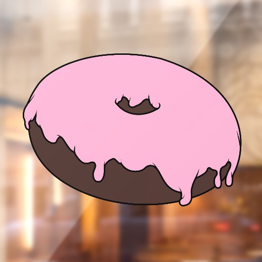 Pas je favoriete doughnut aan raamsticker (Vel 2)