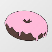 Pas je favoriete doughnut aan raamsticker (Vel)
