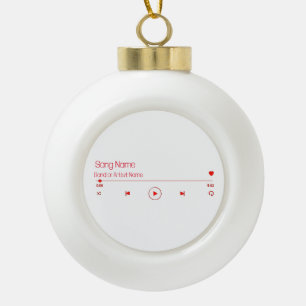 Pas je favoriete muziek aan keramische bal ornament