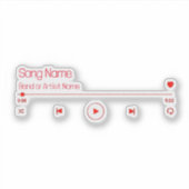 Pas je favoriete muziek aan sticker (Voorkant)