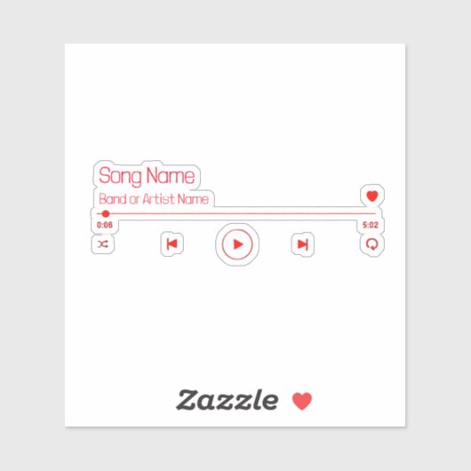 Pas je favoriete muziek aan sticker (Vel)