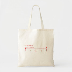 Pas je favoriete muziek aan tote bag
