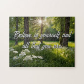 Pas je Forest Flowers Motivational aan Legpuzzel (Horizontaal)