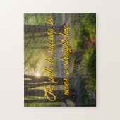 Pas je Forest Flowers Path Motivational aan Legpuzzel (Verticaal)