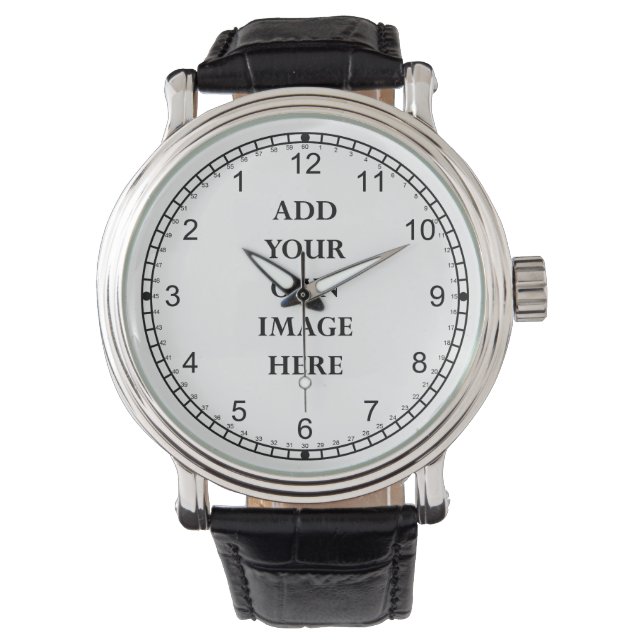 pas je gekke achteruit lopende horloge aan
 (Voorkant)