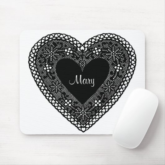 Pas je  gezichtshart aan muismat (Met muis)