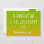 Pas je grappige gezegde of wijsheid aan briefkaart (Voorkant / Achterkant)